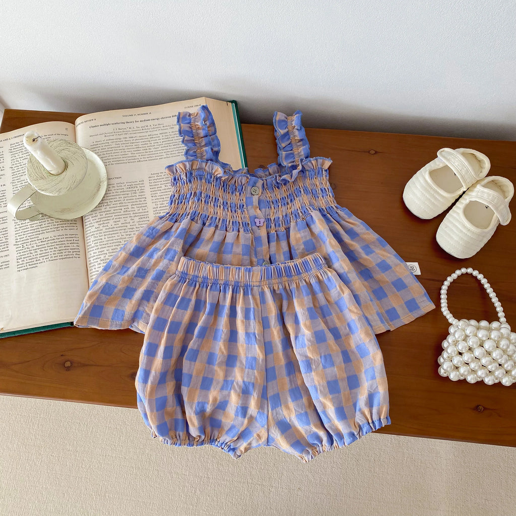 Lavender Gingham Set