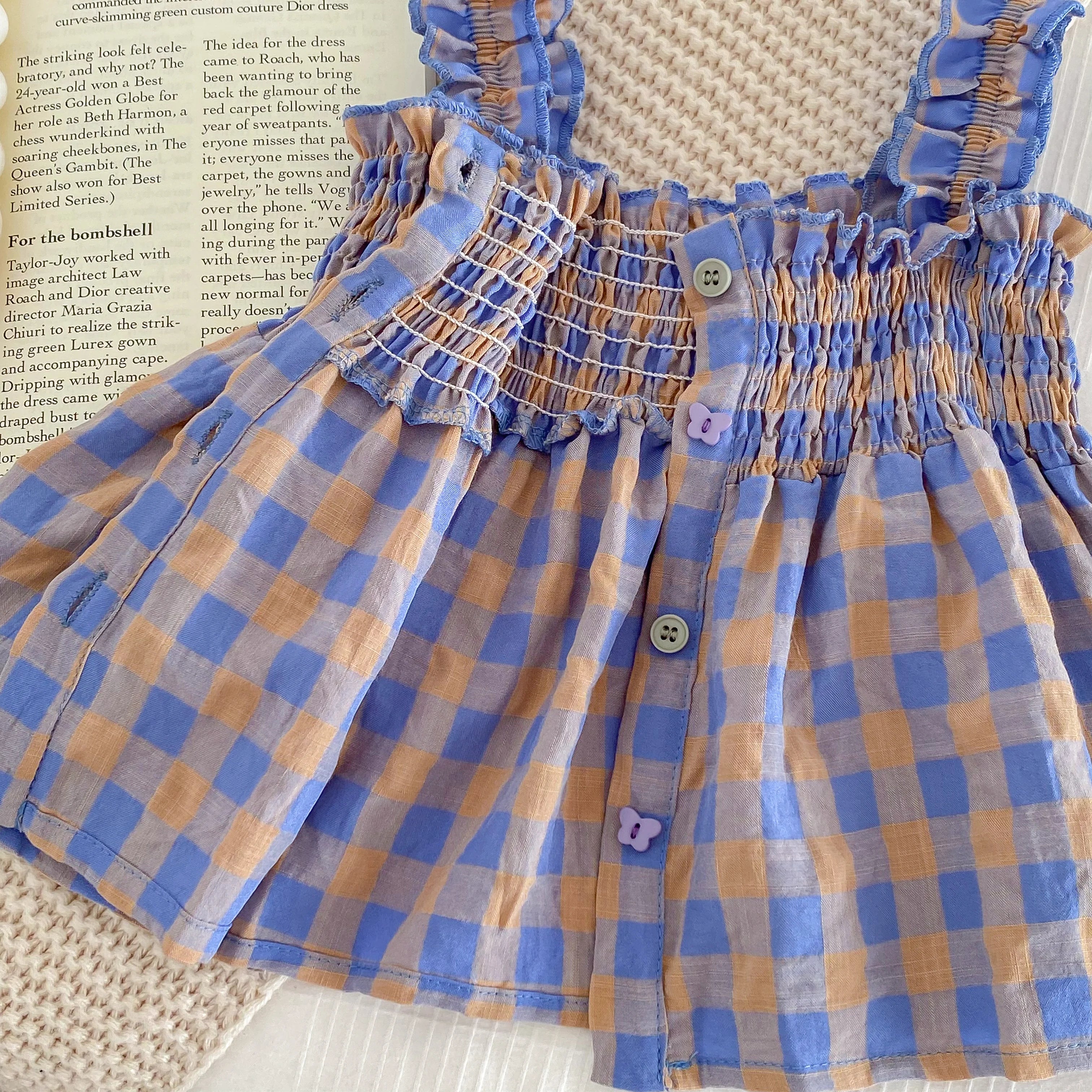 Lavender Gingham Set