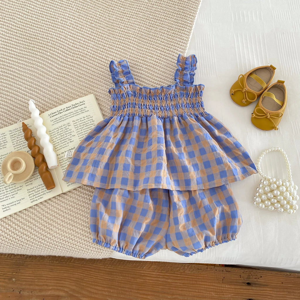 Lavender Gingham Set