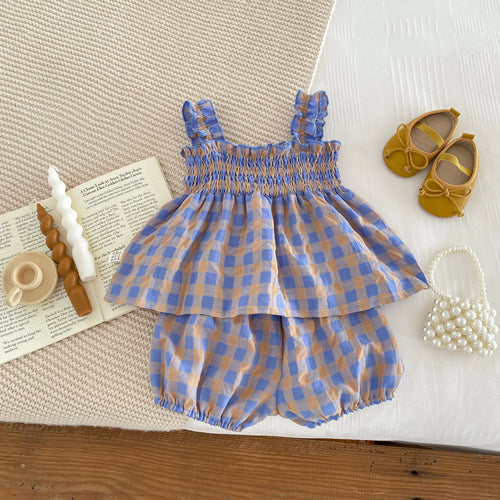 Lavender Gingham Set