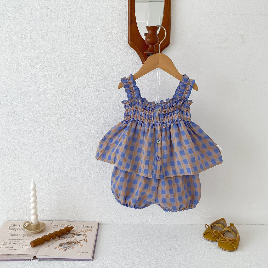 Lavender Gingham Set