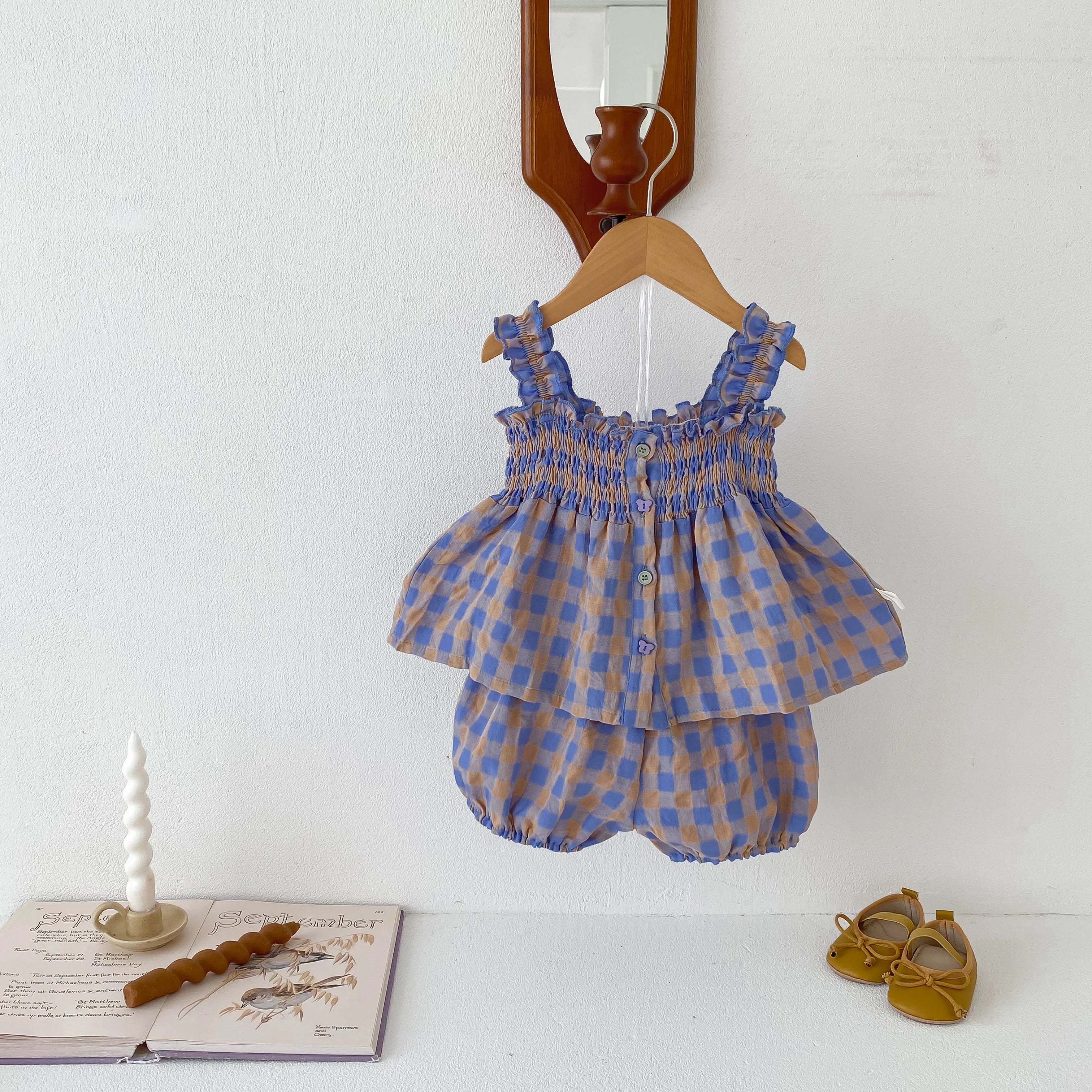 Lavender Gingham Set